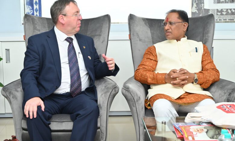 Courtesy Meet: Dr. Fleming, British Deputy High Commissioner of East and North-East India, had a courtesy meeting with Chief Minister Vishnu Dev Sai.